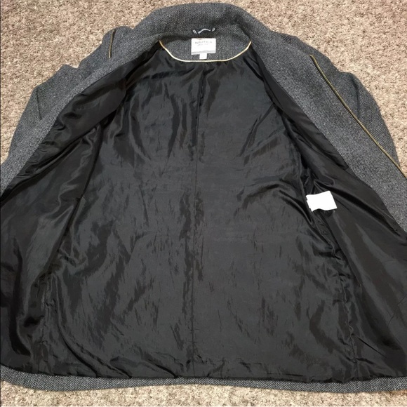 Nautica Women’s Full Zip Wool Blend Jacket chevron - Picture 4 of 8